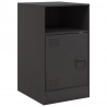 Szafki nocne, 2 szt., czarne, 34,5x39x62 cm, stal