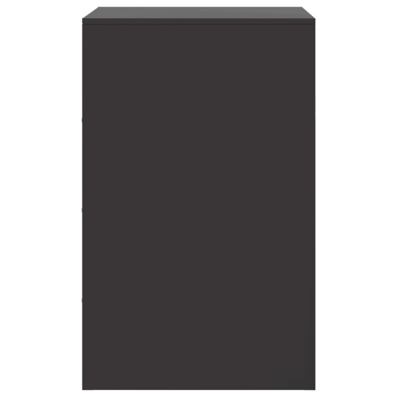Szafki nocne, 2 szt., czarne, 34,5x39x62 cm, stal