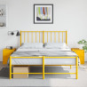 Szafki nocne, 2 szt., musztardowe, 34,5x39x44 cm, stal