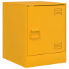 Szafki nocne, 2 szt., musztardowe, 34,5x39x44 cm, stal