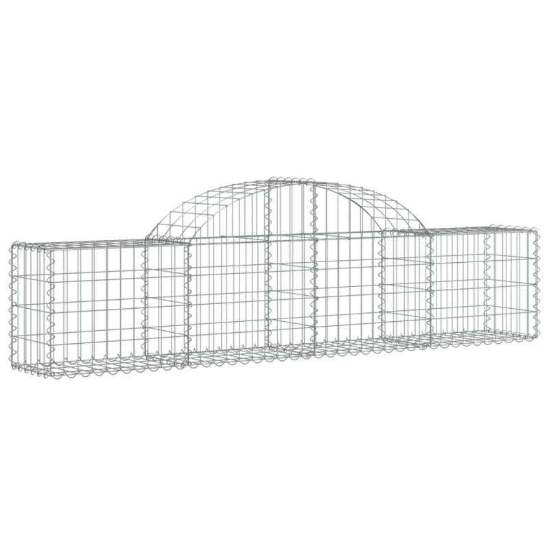Kosze gabionowe, 10 szt, 200x30x40/60 cm, galwanizowane żelazo