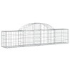Kosze gabionowe, 10 szt, 200x30x40/60 cm, galwanizowane żelazo