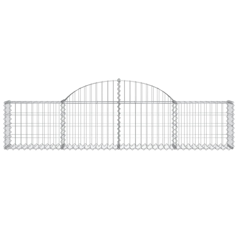 Kosze gabionowe, 10 szt, 200x30x40/60 cm, galwanizowane żelazo