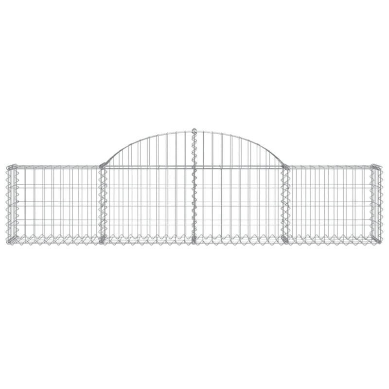 Kosze gabionowe, 12 szt, 200x30x40/60 cm, galwanizowane żelazo
