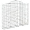 Kosze gabionowe, 15 szt, 200x30x160/180cm, galwanizowane żelazo