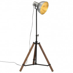 Lampa stojąca, 25 W, srebro vintage, 75x75x90-150 cm, E27