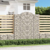Kosze gabionowe, 8 szt, 200x30x220/240 cm, galwanizowane żelazo