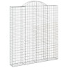 Kosze gabionowe, 8 szt, 200x30x220/240 cm, galwanizowane żelazo