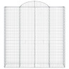 Kosze gabionowe, 11 szt, 200x50x200/220cm, galwanizowane żelazo