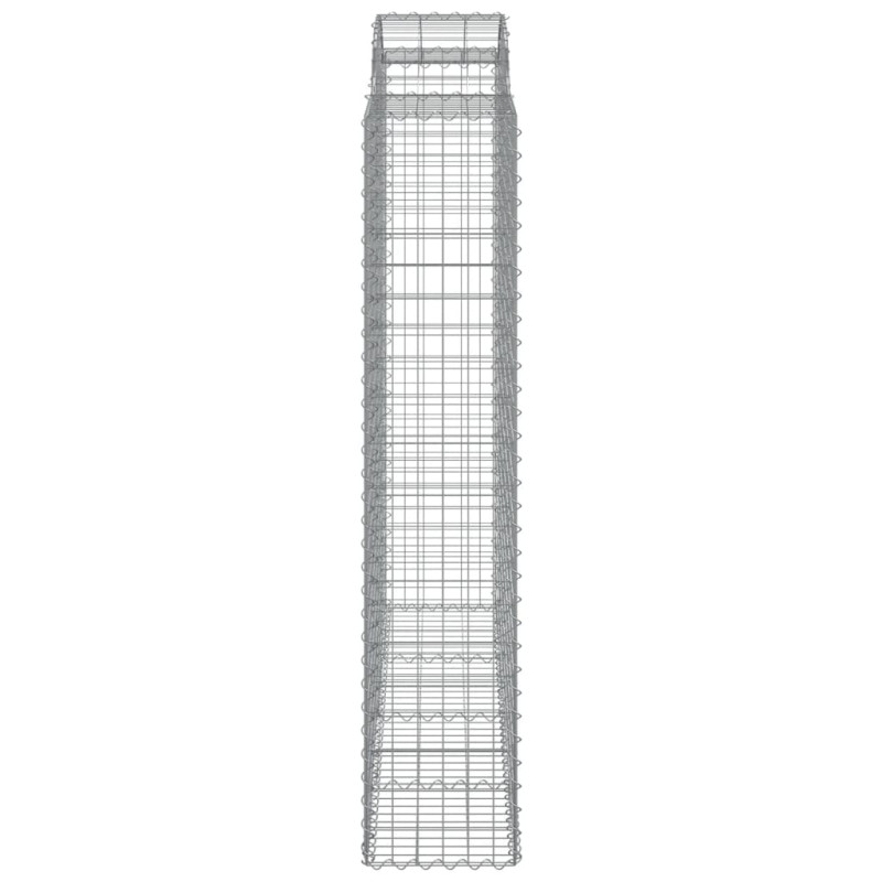 Kosze gabionowe, 11 szt, 200x50x200/220cm, galwanizowane żelazo