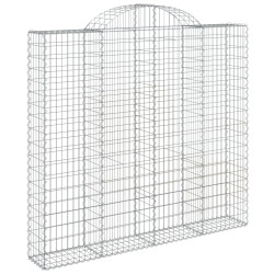 Kosze gabionowe, 10 szt, 200x30x180/200cm, galwanizowane żelazo