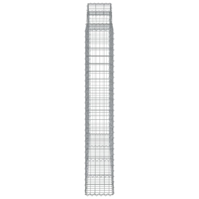 Kosze gabionowe, 10 szt, 200x30x180/200cm, galwanizowane żelazo