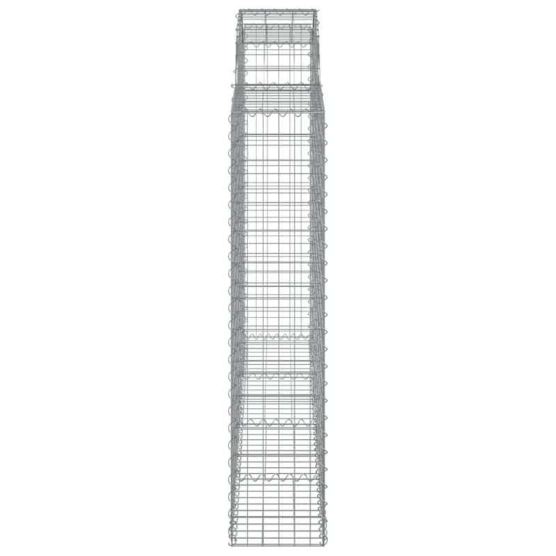 Kosze gabionowe, 20 szt, 200x30x140/160cm, galwanizowane żelazo