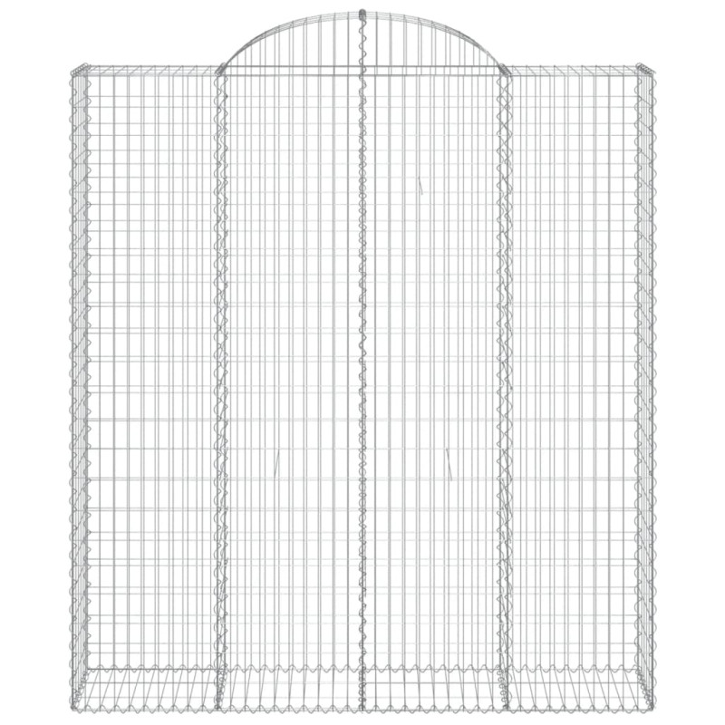 Kosze gabionowe, 13 szt, 200x50x220/240cm, galwanizowane żelazo