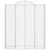 Kosze gabionowe, 13 szt, 200x50x220/240cm, galwanizowane żelazo