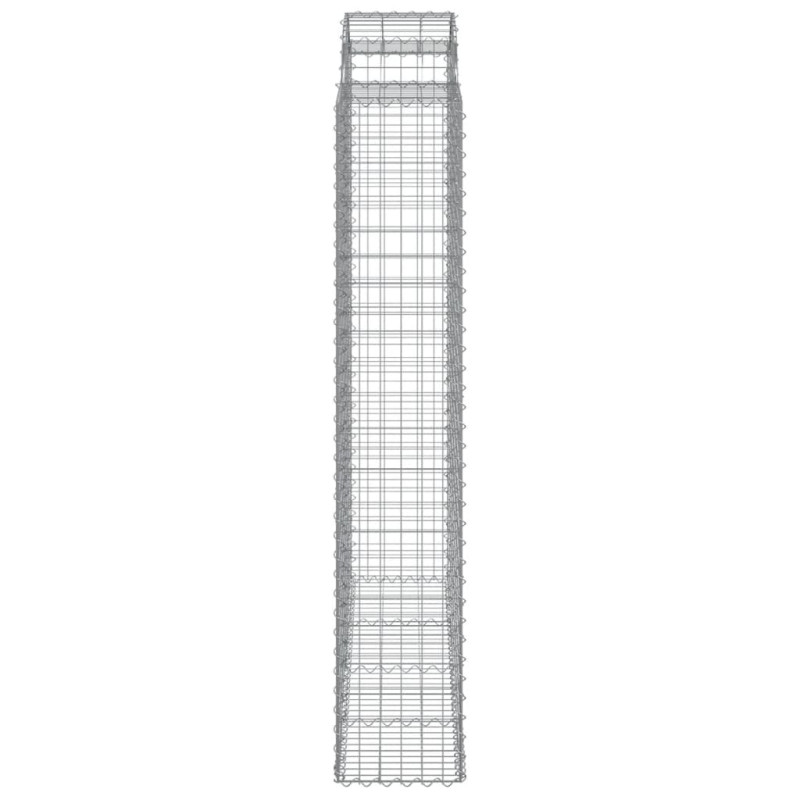 Kosze gabionowe, 13 szt, 200x50x220/240cm, galwanizowane żelazo