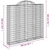 Kosze gabionowe, 20 szt, 200x30x180/200cm, galwanizowane żelazo