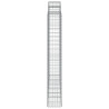 Kosze gabionowe, 10 szt, 200x30x200/220cm, galwanizowane żelazo