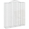 Kosze gabionowe, 11 szt, 200x50x220/240cm, galwanizowane żelazo