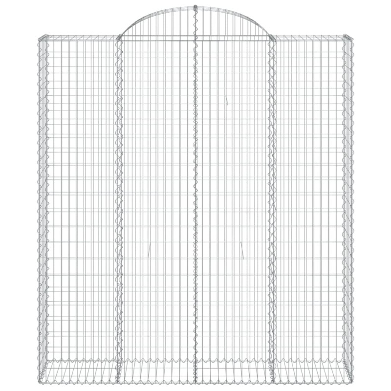 Kosze gabionowe, 11 szt, 200x50x220/240cm, galwanizowane żelazo