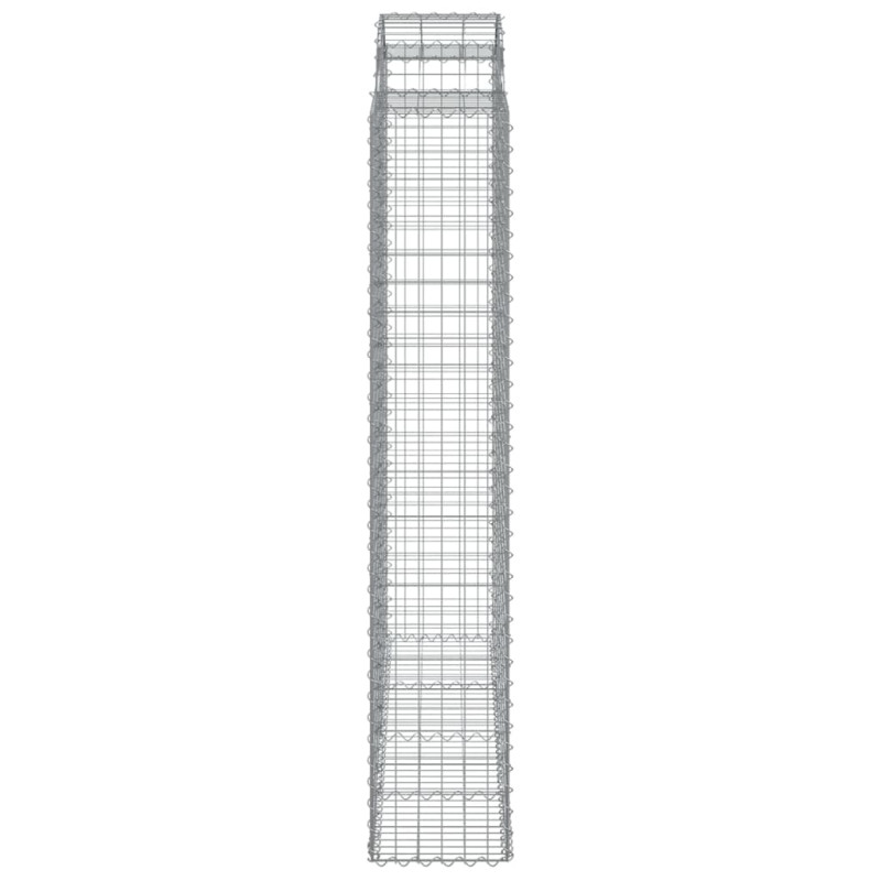 Kosze gabionowe, 11 szt, 200x50x220/240cm, galwanizowane żelazo
