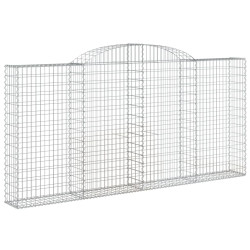 Kosze gabionowe, 20 szt, 300x30x140/160cm, galwanizowane żelazo