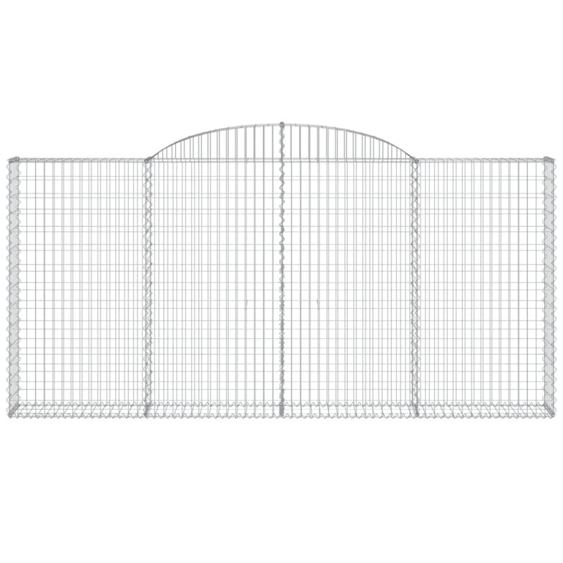 Kosze gabionowe, 20 szt, 300x30x140/160cm, galwanizowane żelazo