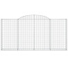 Kosze gabionowe, 20 szt, 300x30x140/160cm, galwanizowane żelazo