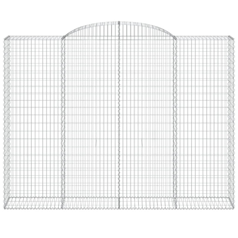 Kosze gabionowe, 8 szt, 300x50x220/240 cm, galwanizowane żelazo