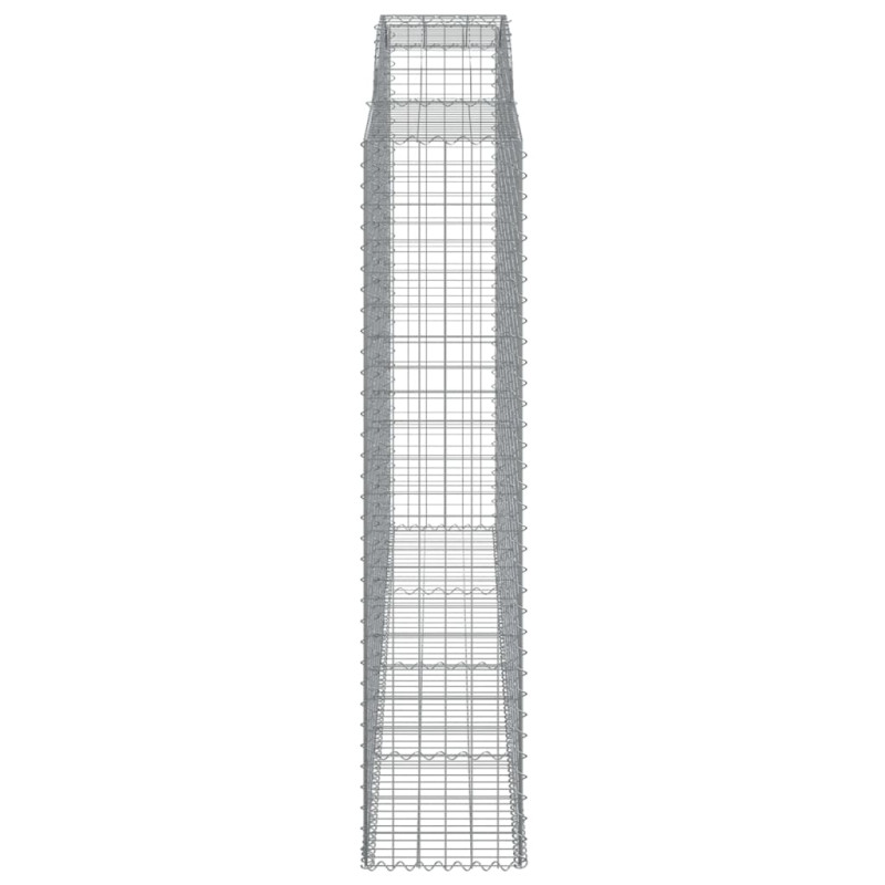 Kosze gabionowe, 8 szt, 300x50x220/240 cm, galwanizowane żelazo