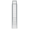 Kosze gabionowe, 8 szt, 300x50x220/240 cm, galwanizowane żelazo