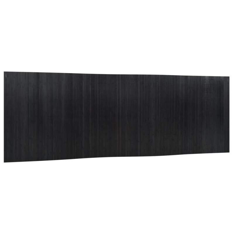 Parawan, czarny, 165x600 cm, bambusowy