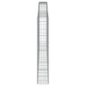 Kosze gabionowe, 15 szt, 400x30x180/200cm, galwanizowane żelazo