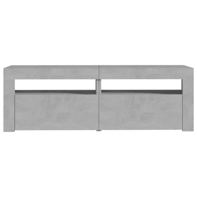 Szafka pod TV z oświetleniem LED, szarość betonu, 120x35x40 cm