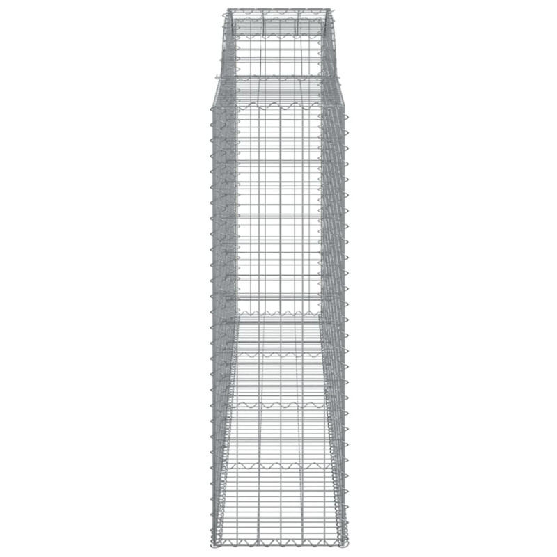 Kosze gabionowe, 13 szt, 300x50x160/180cm, galwanizowane żelazo