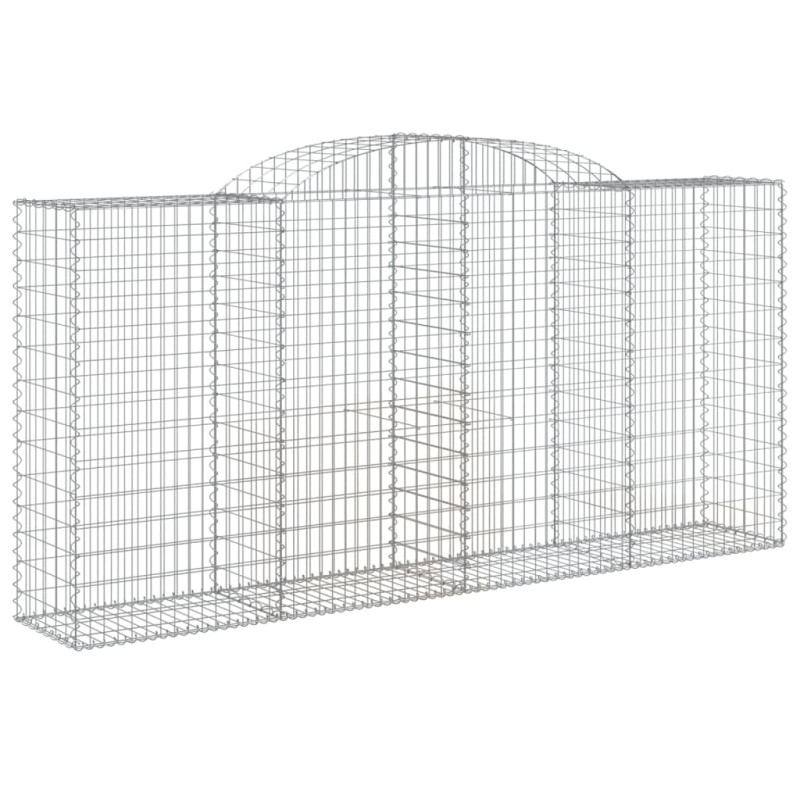 Kosze gabionowe, 30 szt, 300x50x140/160cm, galwanizowane żelazo
