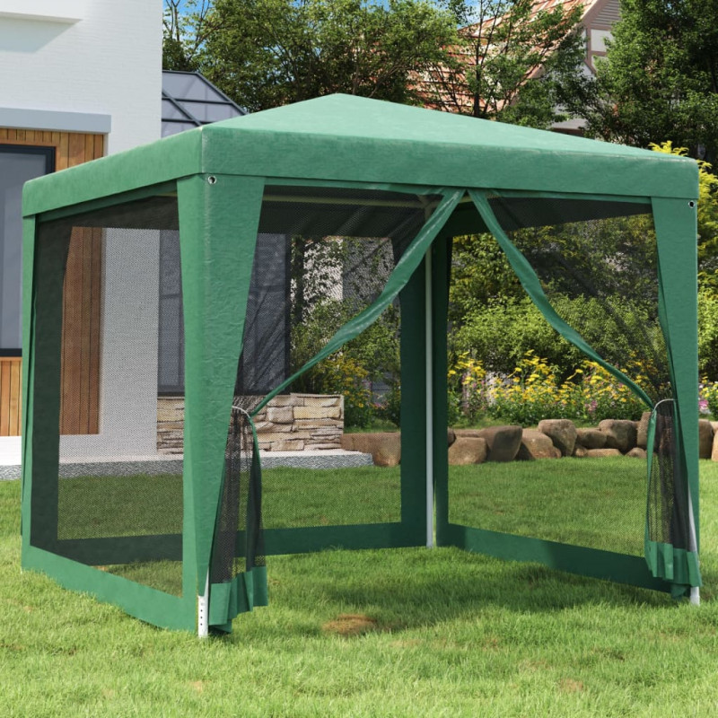 Namiot z 4 ścianami z siatki, zielony, 2,5x2,5 m, HDPE