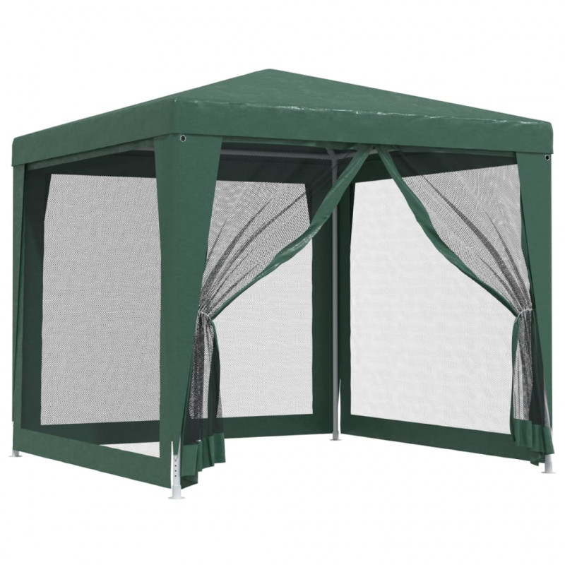 Namiot z 4 ścianami z siatki, zielony, 2,5x2,5 m, HDPE