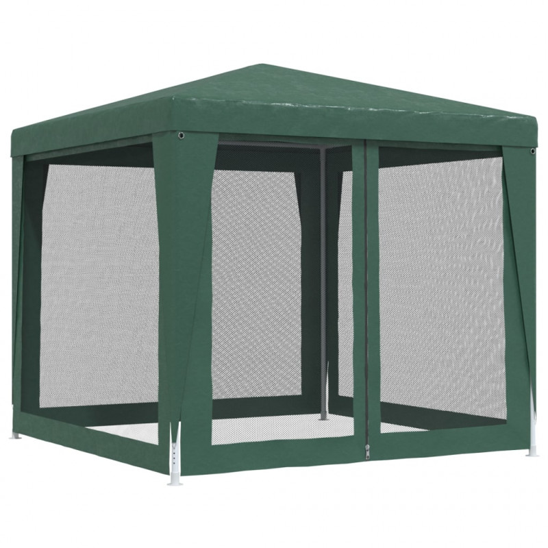Namiot z 4 ścianami z siatki, zielony, 2,5x2,5 m, HDPE