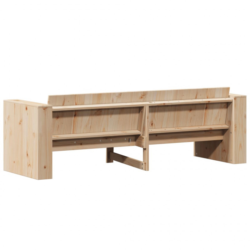 Ogrodowa sofa 3-osobowa, 189x60x62 cm, lite drewno sosnowe