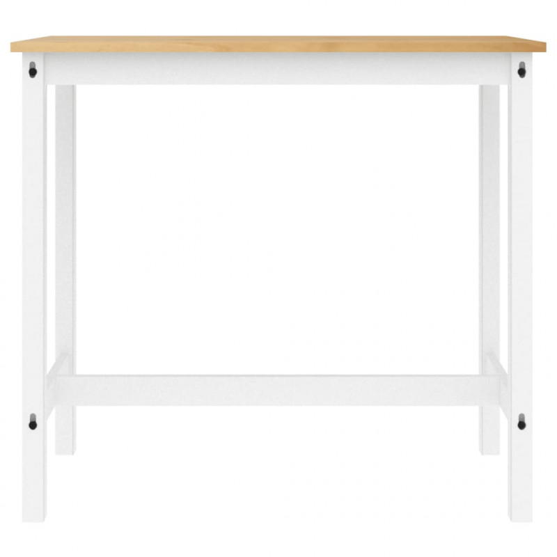 5-cz. zestaw mebli barowych, biały, lite drewno sosnowe