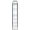Kosze gabionowe, 9 szt, 300x50x200/220 cm, galwanizowane żelazo