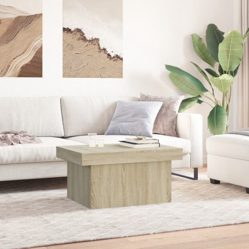 Stolik kawowy, dąb sonoma, 100x55x40, materiał drewnopochodny
