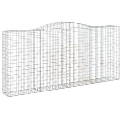 Kosze gabionowe, 20 szt, 400x50x180/200cm, galwanizowane żelazo