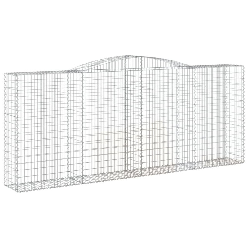 Kosze gabionowe, 20 szt, 400x50x160/180cm, galwanizowane żelazo