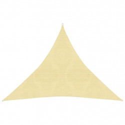 Żagiel przeciwsłoneczny, 160 g/m², beżowy, 4x4x4 m, HDPE