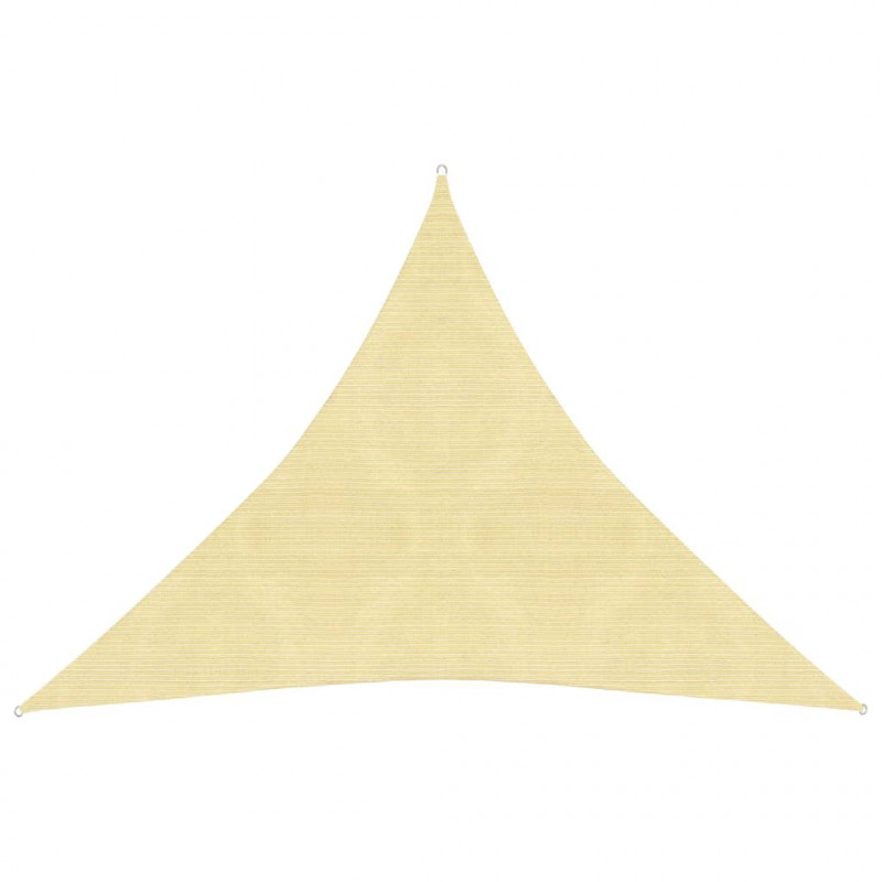 Żagiel przeciwsłoneczny, 160 g/m², beżowy, 4x4x4 m, HDPE