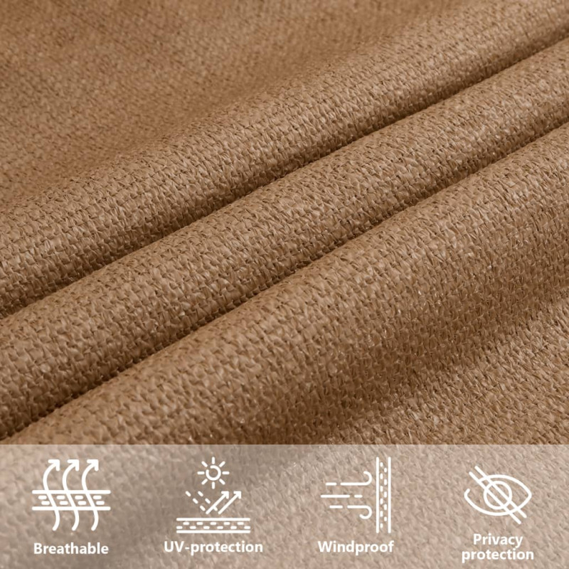 Żagiel przeciwsłoneczny, 160 g/m², taupe, 3,5 x 4,5 m, HDPE