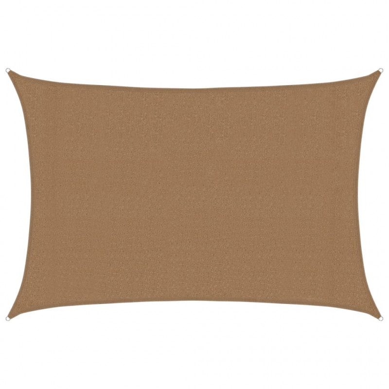 Żagiel przeciwsłoneczny, 160 g/m², kolor taupe, 3x5 m, HDPE