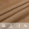 Żagiel przeciwsłoneczny, 160 g/m², kolor taupe, 3x5 m, HDPE